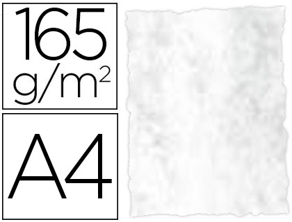 25 hojas papel pergamino Liderpapel A4 165g/m² gris  con bordes